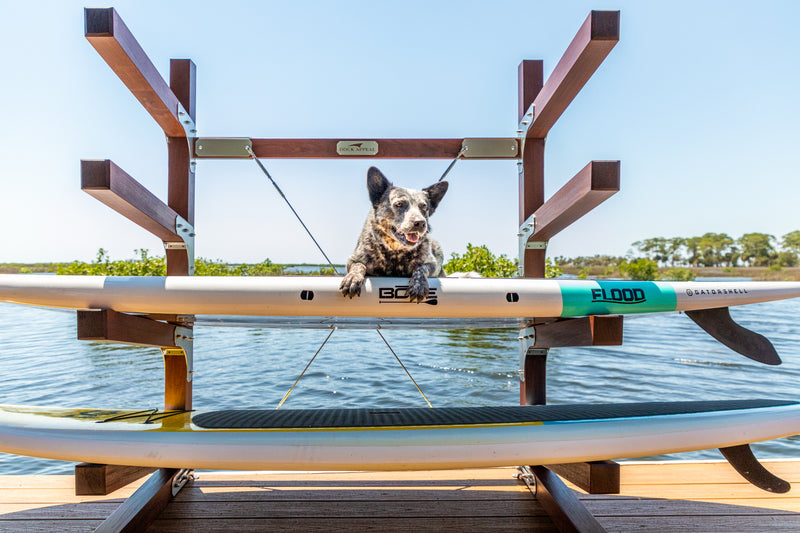 The Bimini Paddle Board and Kayak Rack by Dock Appeal